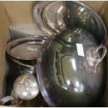 A quantity of plated ware etc