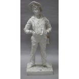 A Parian figure of a boy height 50cm