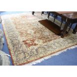 A Persian style tan ground carpet 306cm x 250cm