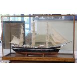 A cased model of The Cutty Sark by George Hunt