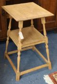 An oak two tier occasional table W.40cm