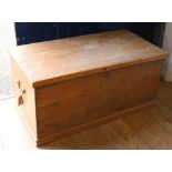 A pine coffer W.91cm