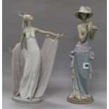 Two Lladro figures Tallest 37cm.