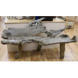 A rustic garden bench W. approx. 170cm