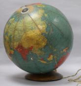 An Encyclopedia Britannica globe lamp