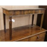 A George III mahogany side table (cut down) W.91cm