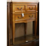 A cherrywood chest of three drawers W.70cm