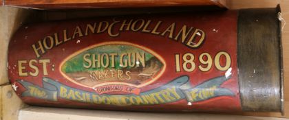 Fibreglass shotgun cartridge case advertising sign W.48cm