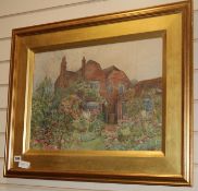 H.j. Bateman, watercolour, 'Best Remembrance of Untidy Garden, Chiddingly 1905' signed, 14.5 x 20.