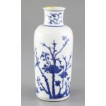 A Chinese blue and white vase, Transitional period, mid 17th century, of slightly tapering