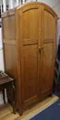 A Heals light oak single wardrobe W.88cm