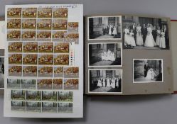 A quantity of stamps and a photograph album