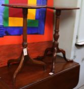 Two mahogany tripod tables W.40cm and W.41cm