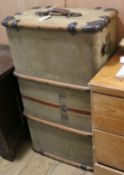 A canvas trunk W.93cm