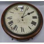 A Guildford railway clock Diameter 34cm