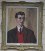 Ernest J Proctor, oil on canvas, portrait of Edwin Ambrose, signed and dated '66, 24 x 20in.