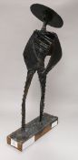 Brian Burgess. A carbon fibre sculpture titled "Mexican" height 62cm