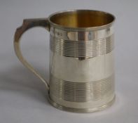 A George III silver christening mug, Stephen Adams II? London, 1810, 86mm.