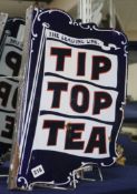 A double-sided enamel sign 'Tip Top Tea'
