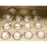 A Victorian porcelain tea set