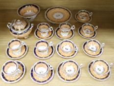 A Victorian porcelain tea set