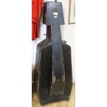 A wooden cello case height 137cm
