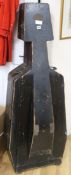 A wooden cello case height 137cm