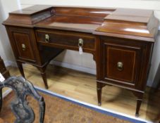 An Edwardian inlaid mahogany sideboard W.182cm