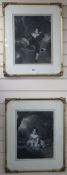 After Sir Thomas Lawrence, pair of mezzotints, portraits of children, 16 x 12in.