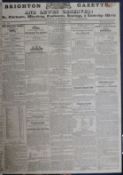 Assorted Brighton and Sussex books and Brighton Gazette 1824