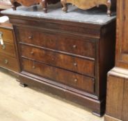 A marble topped commode W.128.5cm