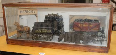 A glass cased model of Perkins of Brighton coal yard