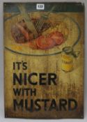 A Colman's Mustard sign 49 x 33cm