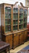 A Georgian style mahogany library bookcase W.152cm H.204cm