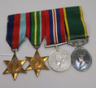 A group of three medals