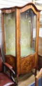 A Louis XV-style kingwood and marquetry vitrine W.105cm