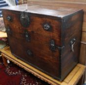 A Korean pine chest W.103cm