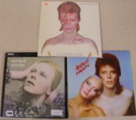 Three David Bowie L.P.s (Aladdinsane, Pinups and Hunky Dory)