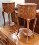 A pair of Louis XVI-style marquetry chests W.40cm