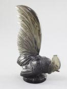 Coq Nain/Cockerel. A glass mascot by René Lalique, introduced on 10/2/1928, No.1135 in a rare