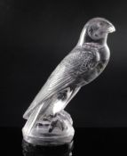 Faucon/Falcon. A glass mascot by René Lalique, introduced on 26/8/1925, No.1124 with a strong