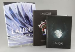 A group of Lalique reference books including "Lalique Automotive Art" by The Mulin Automotive