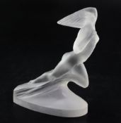 Côte d'Azur. A glass statuette by René Lalique, introduced on 12/10/1929, in clear and frosted