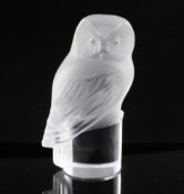 Chouette/Baby Owl. A glass mascot by René Lalique, introduced in 1931, No.11193 a smaller and