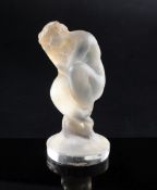 Sirène/Small Mermaid. A glass mascot by René Lalique, introduced 1920, No.831 with sepia tint,