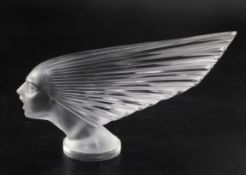 Victoire/Victory or Spirit of the Wind. A glass mascot by René Lalique, introduced on 18/4/1928,