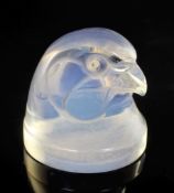 Tête d'Epervier/Hawks Head. A glass mascot by René Lalique, introduced on 21/11/1928, No.1139 in the