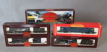 Five Hornby 00 gauge 'Top Link' locomotives; BR 2-8-0 Class 8F R2055, 2-10-0 Class 9F R2057, BR