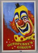 Film Memorabilia and Ephemera - original artwork for the Octopussy Circus Poster, painted with the