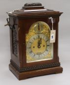 An early 20th century mahogany mantel clock, signed 'Webster, London', of rectangular form with